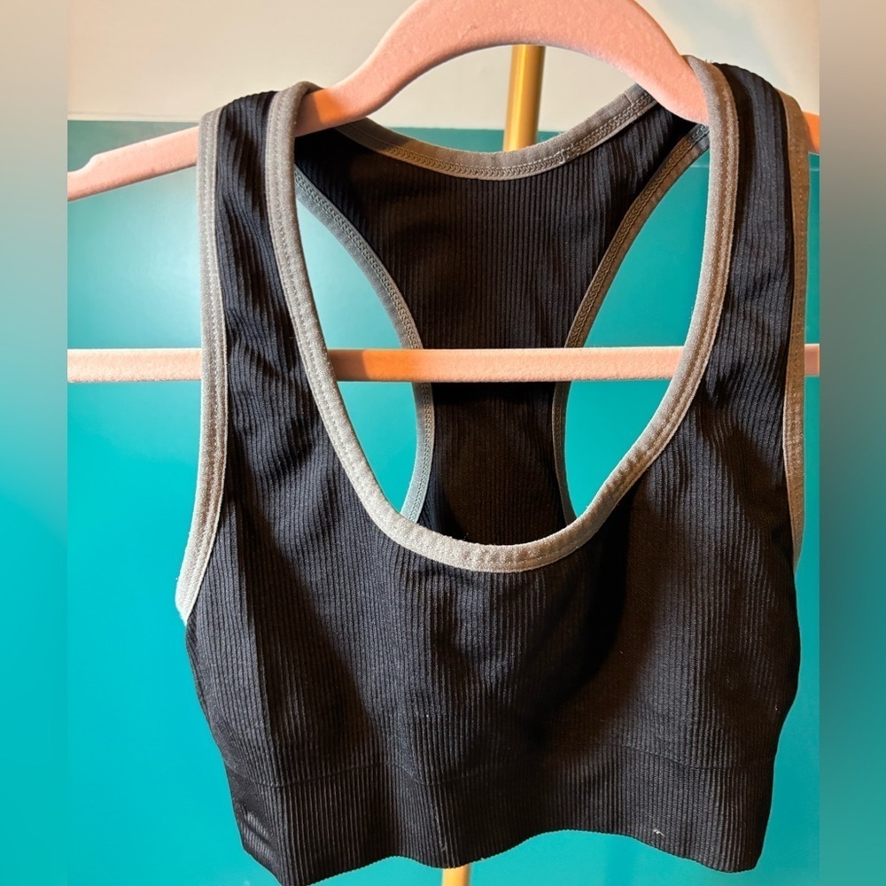 Zella Black and Gray Sports Bra